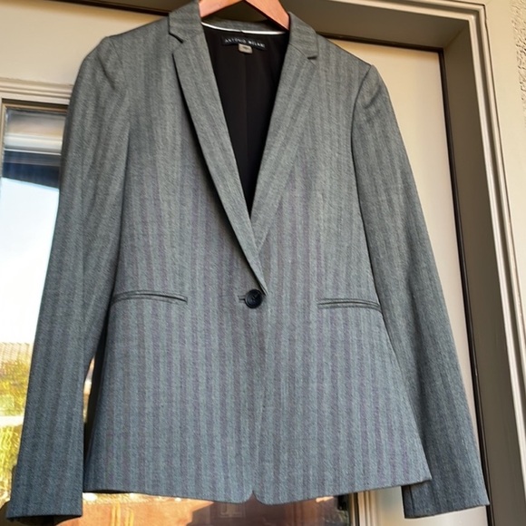 Antonio Melani Herringbone Striped Blazer Jacket - Picture 2 of 8